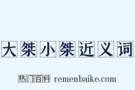 大桀小桀近义词是什么意思的图片